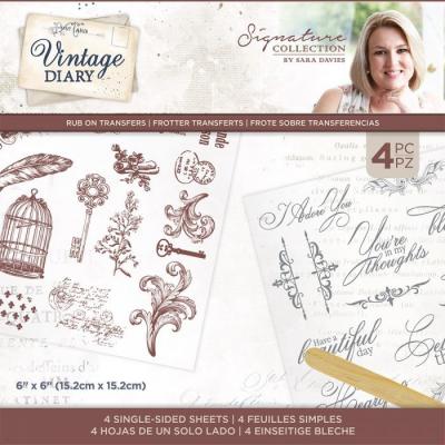 Crafter's Companion Vintage Diary Transferfolie - Rub On Transfers